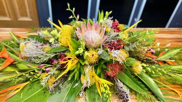Native and Tropical Casket Spray