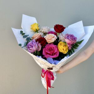 Top End Rainbow Roses Bouquet